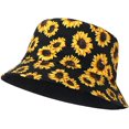 thumbnail image 1 of Sombrero de pescador de algodón de verano para mujeres y hombres, (girasol) ER, 1 of 5