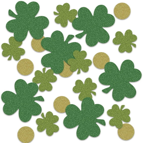 Glittery Shamrock and Coin Confetti - 1 Pack