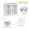 thumbnail image 5 of kleankin Sideboard Buffet, Storage Cabinet with 2 Doors, Credenza for Multifunction in Kitchen, Console, Living Room, White, 5 of 8