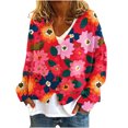 thumbnail image 2 of NARABB Cardigan Imprimé Mode pour Femmes Veste Décontractée en Peluche à Manches Longues Col en V/chemise à Capuche Veste Décontractée, 2 of 5