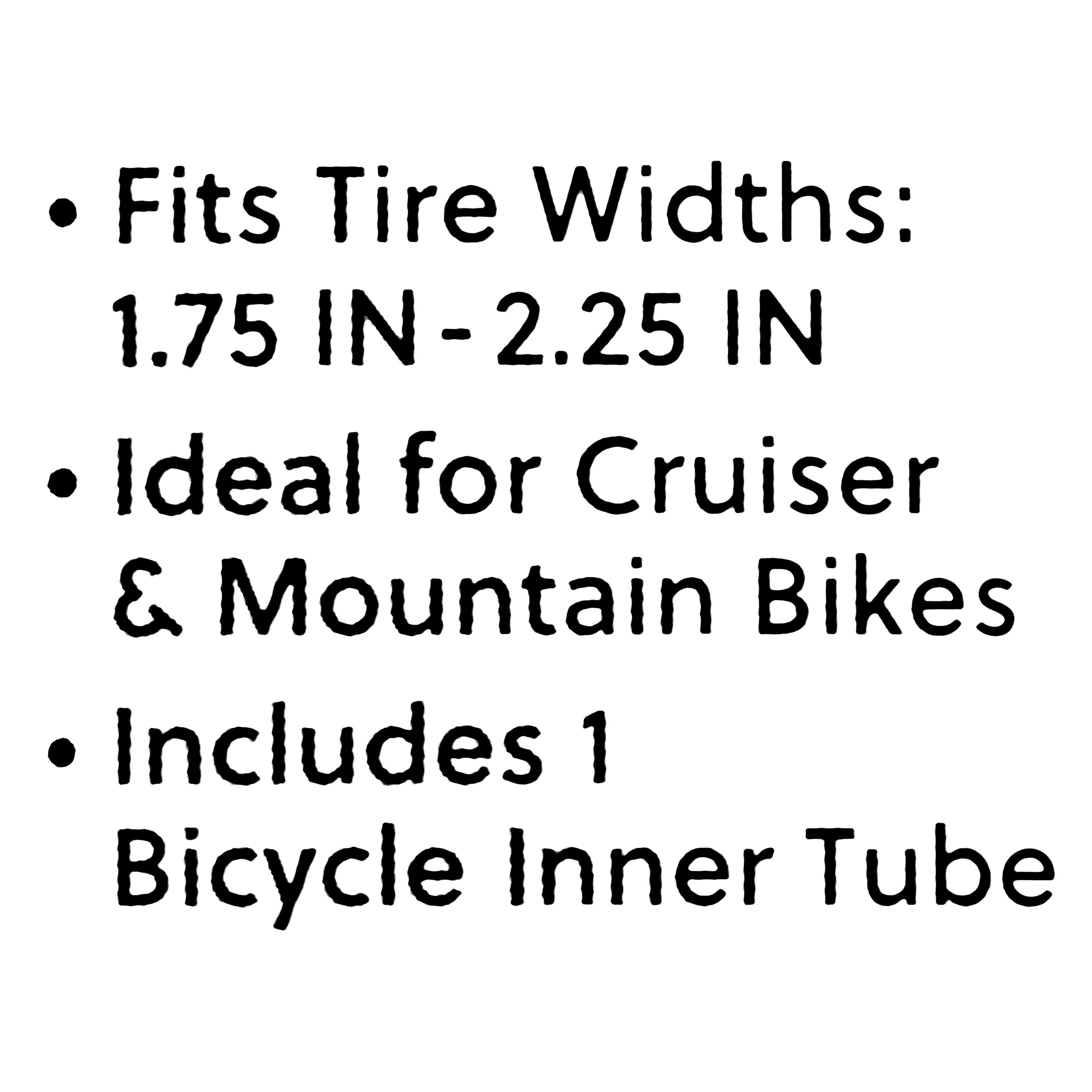 Concord Replacement Bicycle Inner Tube, 24", Schrader Valve