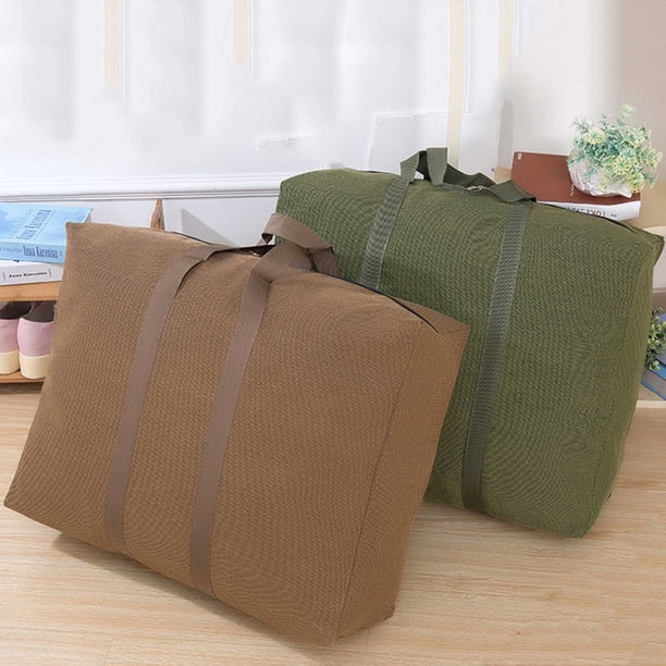 Bolsa de Almacenamiento de Lona de Gran Capacidad, Multiusos para Ropa, Plegable y Lavable, Ideal para Viajes, Edredones, Ropa, Edredones, 64 X 23 X 73 Cm.
