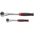 thumbnail image 1 of GearWrench- KD 81223 Ratchet  1/4 Inch and 3/8 Inch Drive; Roto Head; Cushion Grip Handle; 72 Teeth; Polished; Set Of 2, 1 of 9