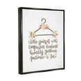 thumbnail image 3 of Stupell Industries Clothe Yourself Motivational Fashion Quote Floral Calligraphy Graphic Art Jet Black Floating Framed Canvas Print Wall Art, Design by Imperfect Dust, 3 of 5