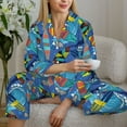 thumbnail image 6 of Haiem Hawaiian Style Pattern Women’s Long-sleeve Sleepwear,Sleepwear Set,2-piece Loungewear Set,Soft PJs Comfy Nightwear with Pockets-XX-Large, 6 of 7