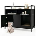 thumbnail image 2 of Hidden Cat Washroom with Double Doors and Scratch Cardboard, Cat Litter Box Enclosure , Hidden Cat Washroom Furniture, Pet Crate for Living Room, Bedroom, Balcony, 2 of 8