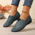 thumbnail image 6 of XIMIN Women's Suede Loafers Casual Slip-on Flat Low Chunky Rounded Toe Heels Healed Dress Shoes Comfortable Low-top Design Suitable for Everyday wear, 6 of 8