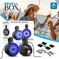 thumbnail image 2 of 6.5" Marine Wakeboard Water Resistant Speaker - Single 2-Way Mini Box Speaker System with Built-in LED Lights, Black, 2 of 8