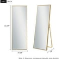 YouYeap Full Length Mirror 65"x22" Gold Rectangular Body Dressing Floor