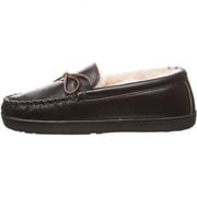 Bearpaw Mens Mach IV Wide Leather Slippers - Chocolate - Size 11