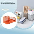 thumbnail image 4 of pitrice Iron Pen Holder Replacement Coated Unfading Anti-corrosive School Dorm Desktop Note Controller Pencil Container Orange, 4 of 9