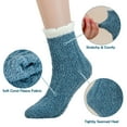 thumbnail image 4 of Deago 3 Pairs Womens Fuzzy Socks Slipper Coral Fleece Fluffy Cabin Plush Warm Winter Sleep Home Soft Cozy Socks (Purple), 4 of 9