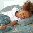 thumbnail image 3 of Sweet Jojo Designs Boho Floral Wildflower Blue and Orange Girl Queen Size Sheet Set 4 Piece, 3 of 5