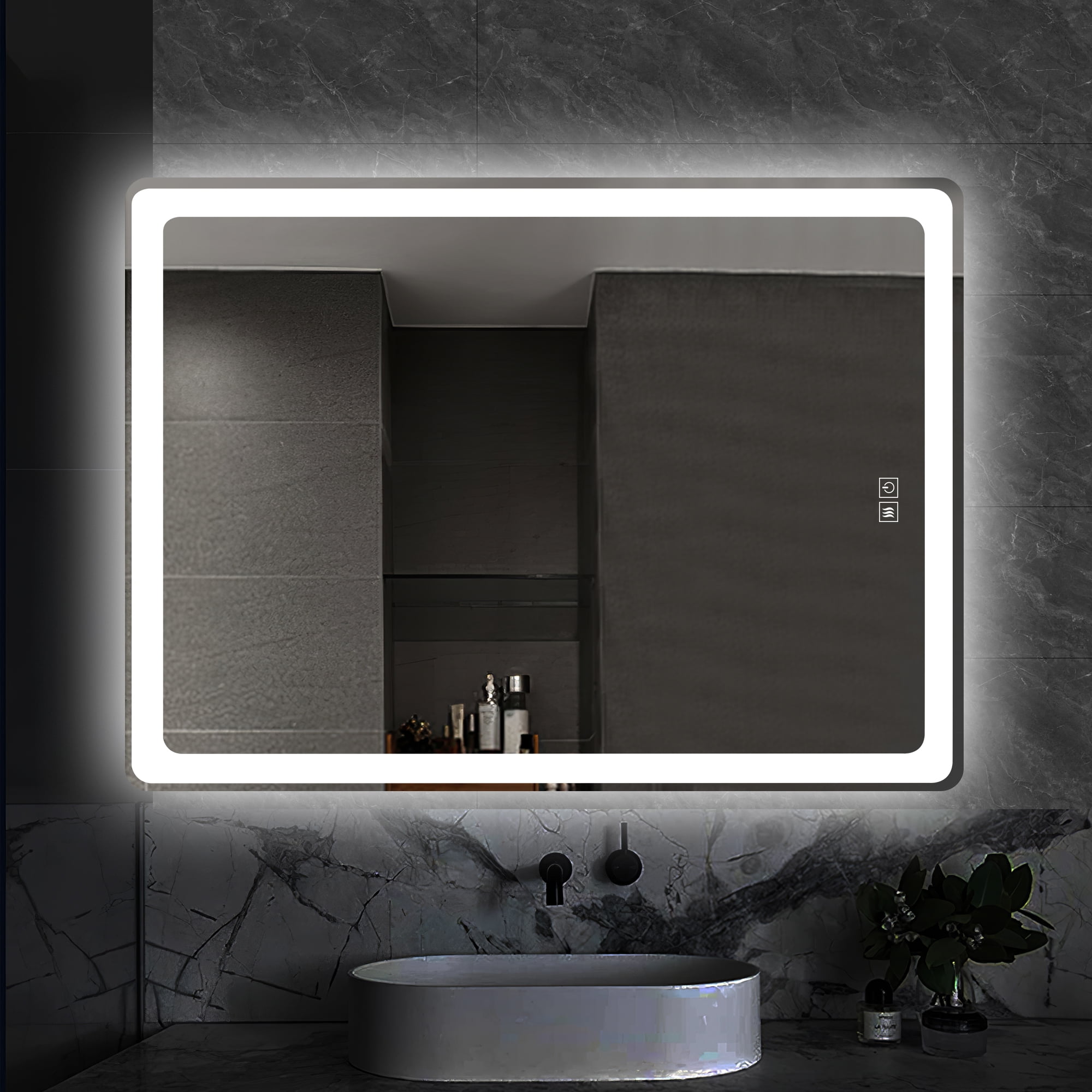 Neutypechic LED Bathroom Mirror Wall Mounted Vanity Makeup AntiFog
