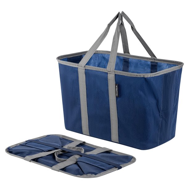 Bolsa Reutilizable para Compras CleverMade EcoBasket 30L Azul Gris