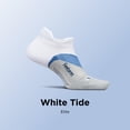 thumbnail image 2 of Feetures Elite Light Cushion No Show Tab Ankle Socks - Sport Sock with Targeted Compression - White Tide , Large (1 Pair), 2 of 7