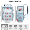 thumbnail image 3 of Marine Adorable Crab Cooler Backpack Insulated Waterproof Leak Proof Beach Cooler Bag Lightweight Lunch Picnic Camping Backpack Cooler for Men Women, 3 of 6