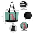 thumbnail image 2 of FORMRS Canvas Laptop Tote Bag for Women with 15.6" Computer Compartments Shoulder Handbag, Big Pink Cheetah, 2 of 7