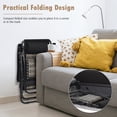 thumbnail image 6 of Spaco 2 Pieces Folding Patio Rattan Zero Gravity Lounge Chair-Gray, Oversized Padded Zero Gravity Chair, Foldable Patio Recliner with Cup Holder, 6 of 7