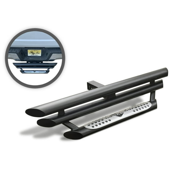 Vanguard VGPDB-1995BK Black Powdercoat Elite Double Layer Hitch Step | Compatible with Universal Models Universal Models