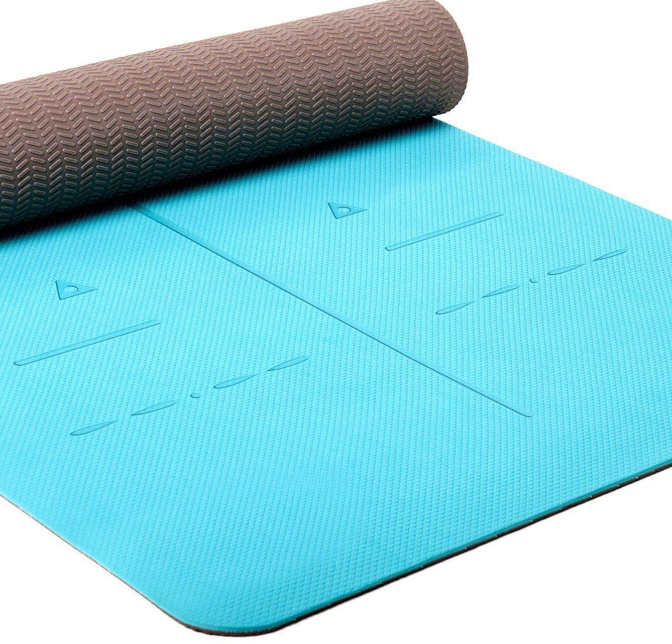Rishikesh PVC Yoga Mat for Exercise SGS Certified Washable Non-Toxic 4.5 mm Excellent Shock-Absorption 