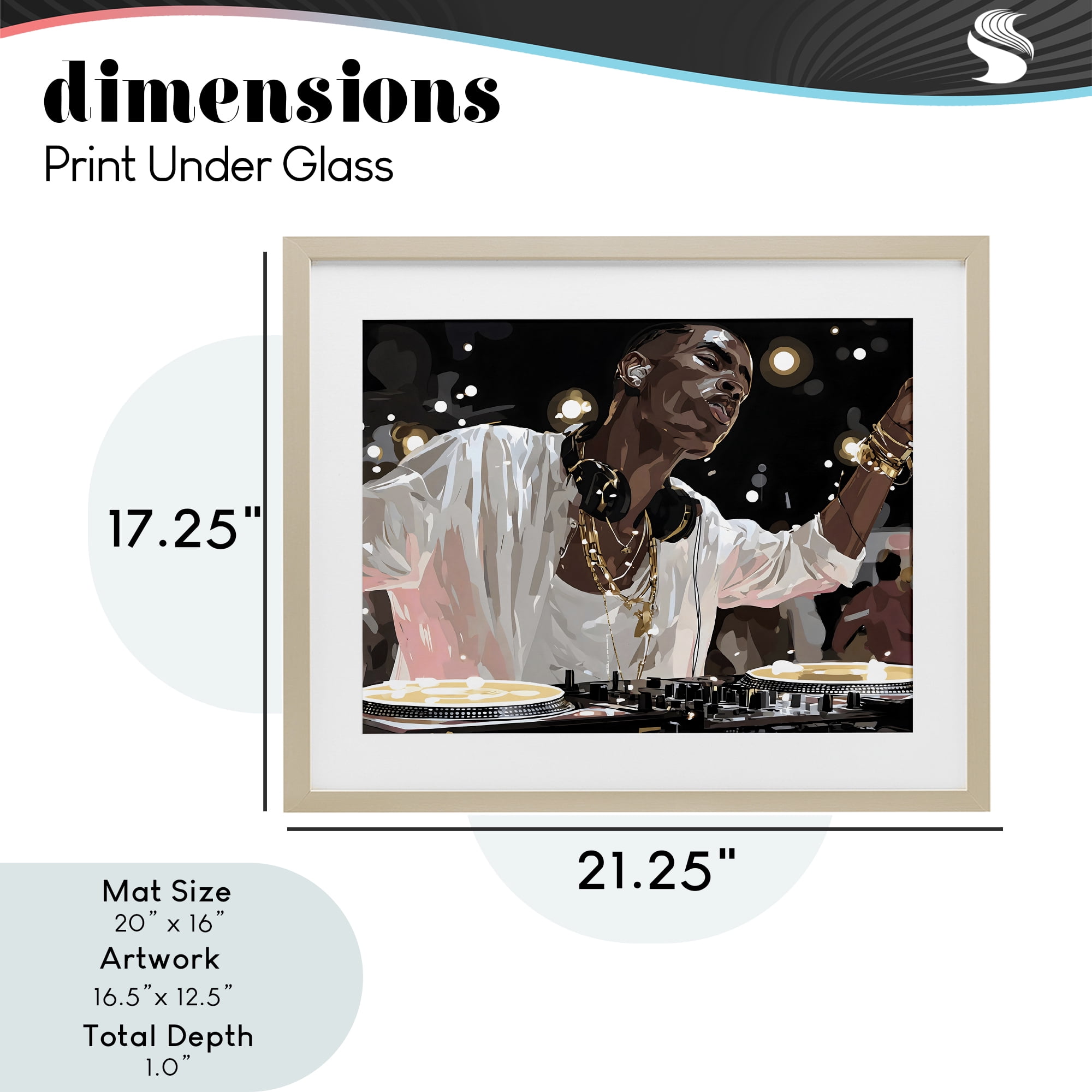 Stupell Industries Music In His Soul Birch Framed Print Under Glass, design by Franklyn Gregory