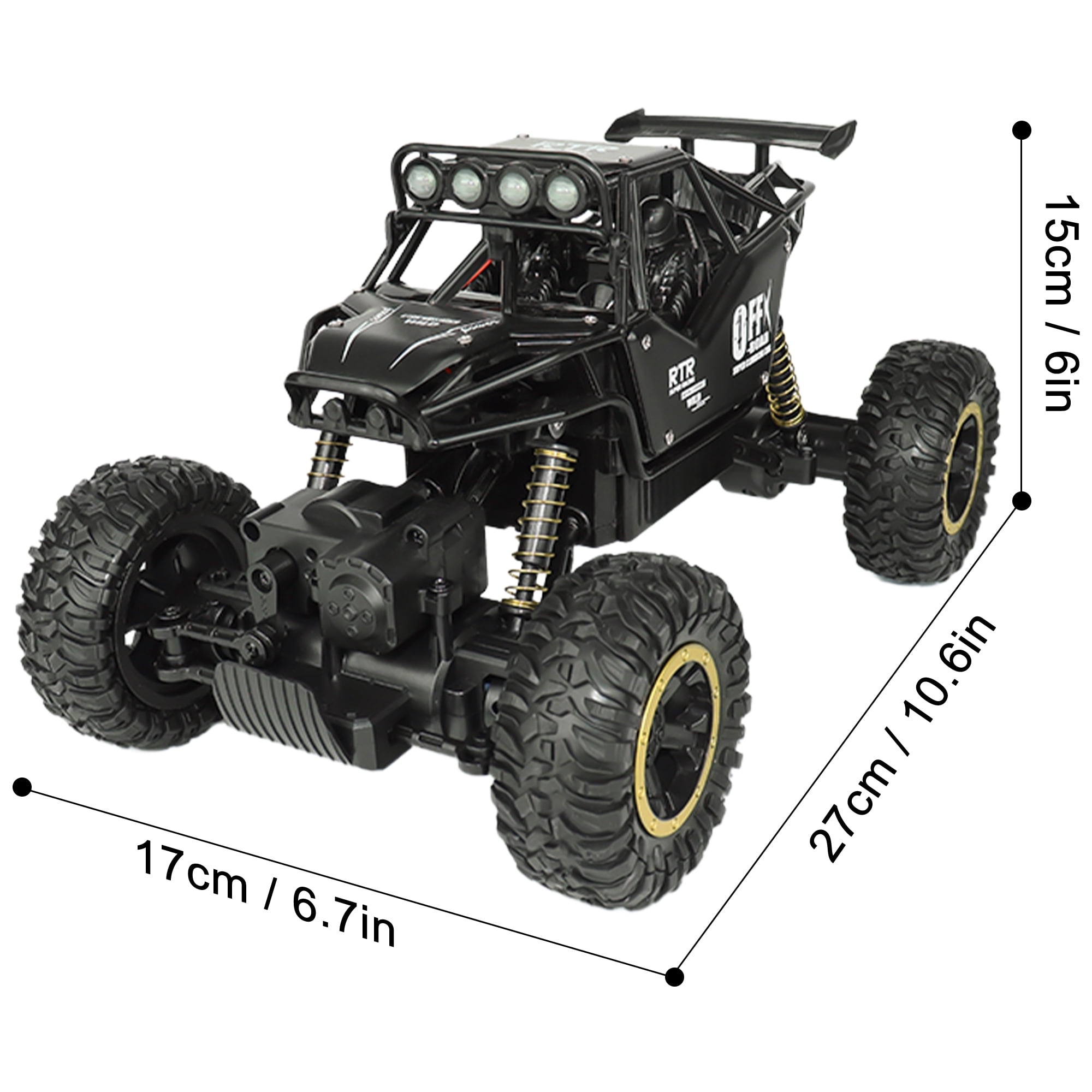 Yexmas 1:16 RC Cars Remote Control Car 4WD Monster Truck 2.4 GHz Hand Controlled RC Car for Adult