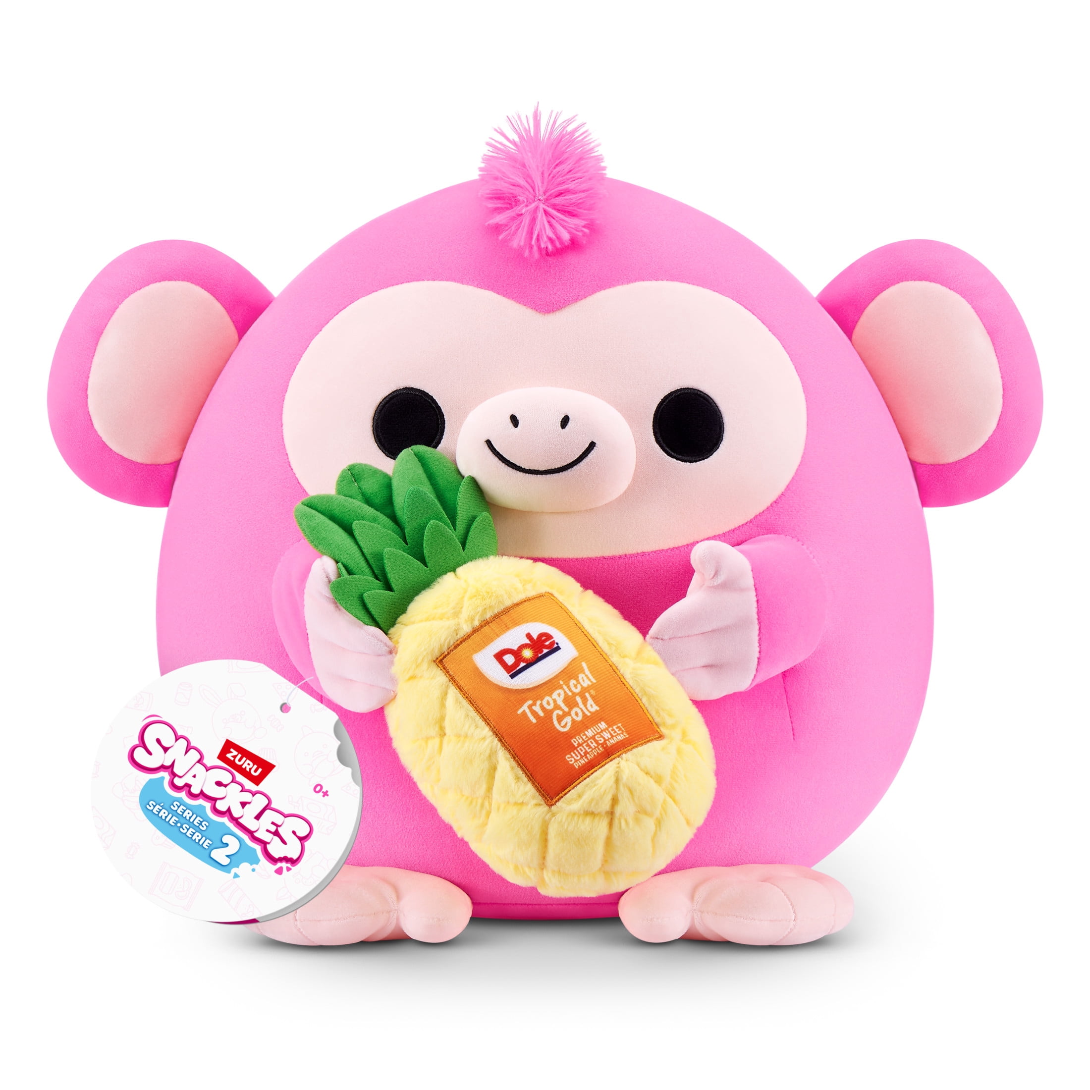SNACKLES, Plush Toy, 8 inch, Dole Pineapple Oli the Monkey