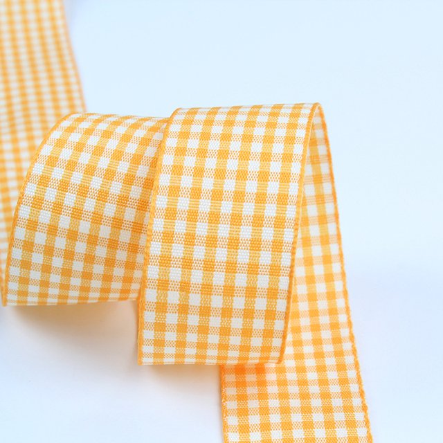 6mm Wide Lattice Plaid Ribbons Bow Ribbon Gift Wrapping Polyester Ribbon Handmade DIY Accessories,50 Yards Color 22