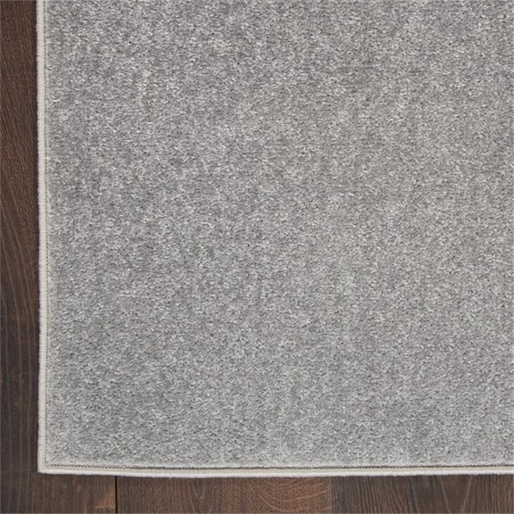 Pemberly Row 2' x 4' Silver Gray Fabric Outdoor Area Rug (2' x 4')