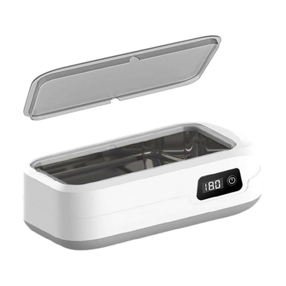 Portable Ultrasonic Cleaner Machine, 49kHz with 4 Modes for Jewelry, Glasses, Watches, 640ml Stainless Steel Basket, Compact Home Cleaning Device