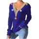 thumbnail image 2 of Suéter de cuello en V para mujer, suéter suelto de invierno liso, suéter de manga larga con cuello redondo, tops de poliéster para mujer, 2 of 6