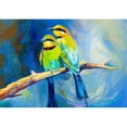 thumbnail image 2 of wall26 - Original Oil Painting of Blue Tailed Bee Eaters, Song Birds on Canvas.Modern Impressionism - Removable Wall Mural | Self-Adhesive Large Wallpaper - 66x96 inches, 2 of 5