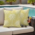 thumbnail image 5 of Outdoor Pillow Covers 20 x 20 Inches, Yellow Palm Tree Waterproof Throw Pillow Cover Set of 2, Summer Botanical Tropical Tree Decorative Square Cushion Covers for Patio/Tent/Couch/Garden, 5 of 9