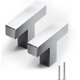 thumbnail image 1 of 10-Pack T-Shaped Square Handles, Cabinet Handles with One Hole for Cabinet, Wardrobe, Bathroom, Dresser Door Knobs, Brushed Satin Nickel, 1 of 5