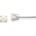 thumbnail image 1 of 14K White Gold 4mm Opal Stud Earrings (4 X 4) Made In India xbe130, 1 of 5