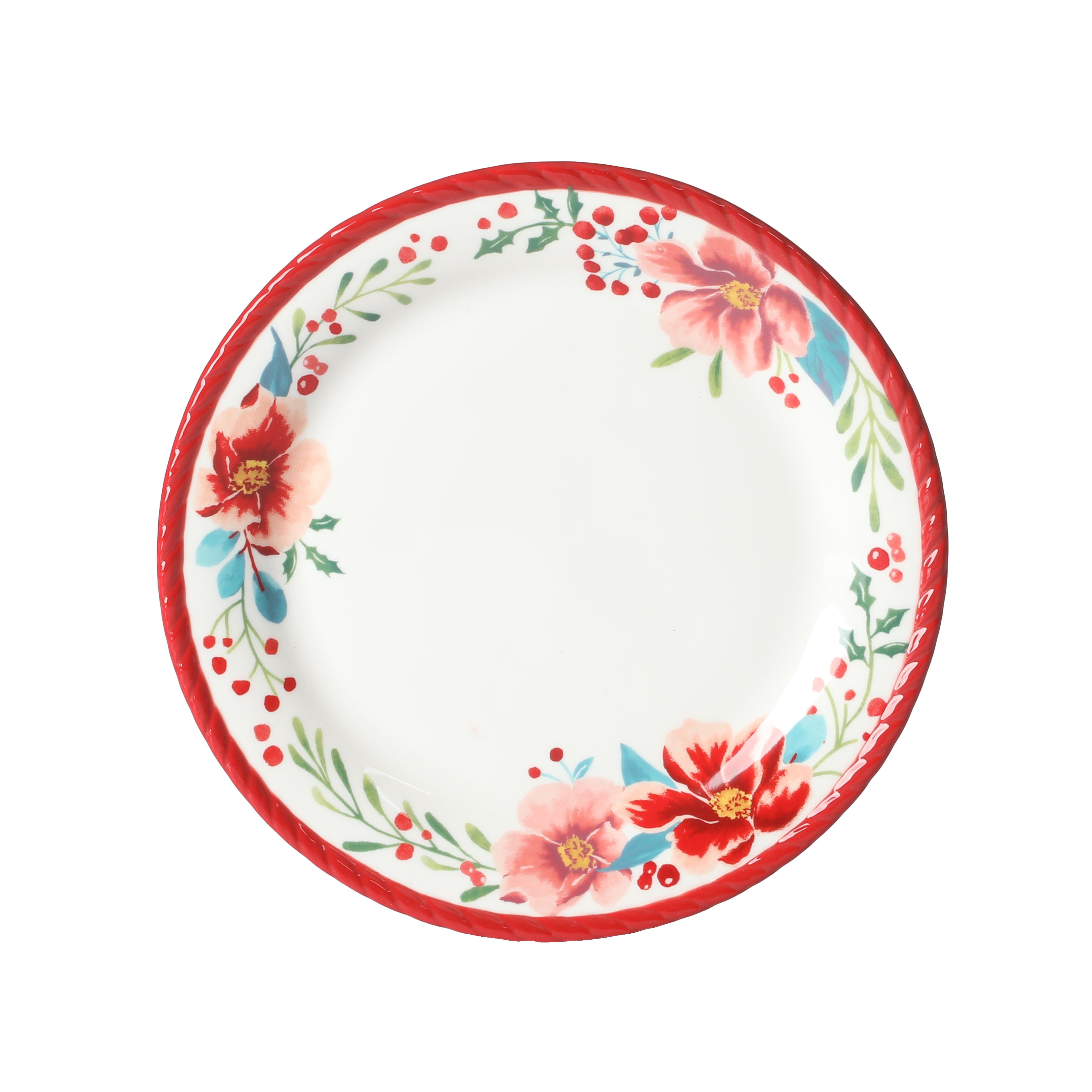 The Pioneer Woman Merry Meadow Red 12-Piece Stoneware Dinnerware Set