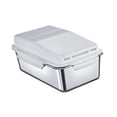 thumbnail image 3 of Tnarru Flour Bin Pet Food Container Large Capacity Food Storage Container Rice Bucket Stainless Steel with Lid Pet Food Storage Box White for 5KG, 3 of 8