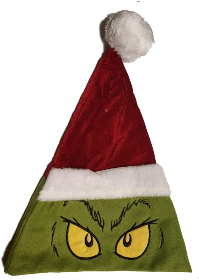 Dr. Seuss The Grinch Christmas Santa Hat Red - Walmart.com - Walmart.com