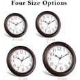 thumbnail image 3 of Wall Clock 10 Inch Battery Operated Silent Non-Ticking Wall Clock Vintage Retro Rustic Style Decorative for Bedroom Living Room Kitchen Home Office (Bronze), 3 of 8