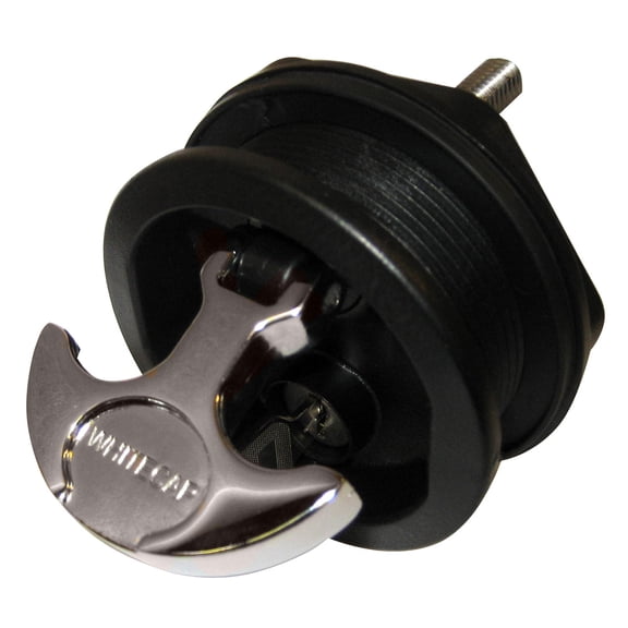 Whitecap T-Handle Latch - Chrome Plated Zamac/Black Nylon - Lockin... [S-0226BC]