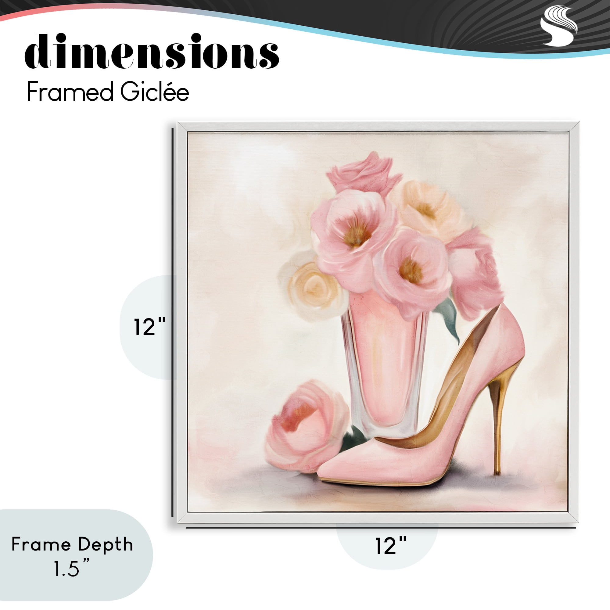 Stupell Industries Pink Beauty Bouquet White Framed Giclee Art, design by Kim Allen