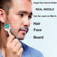 thumbnail image 3 of Angel Kiss Derma Roller Real Needle - 0.25mm Microneedling Roller for Face & Hair & Beard - 192 Individual Stainless Steel Needles - Micro Derma Skincare Tool For Women and Men, 3 of 8