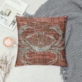 thumbnail image 2 of Qinduosi  Beach Crab Throw Pillow Covers Decorative Sea Nautical Decor Cushion Case Square Pillowcase  inches Ocean Decorations for Patio Couch Sofa, 2 of 5