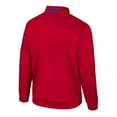thumbnail image 3 of Men's Colosseum Red Kansas Jayhawks Mainframe Quarter-Zip Fleece Jacket, 3 of 3