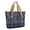 Blue and Green Checkered Pattern, variant on Green and White Checkered Pattern Large Tote Bag for Women, Polyester Roomy Work Tote with Pockets and Zipper, Foldable Gifts Ideas for Christmas Birthday