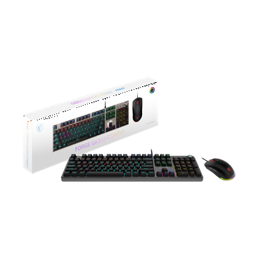 MSI FORGE GK310 COMBO - Keyboard and mouse set - backlit - USB - key switch: red (hot-swappable)