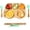 Green Bus, variant on Suction Plates for Baby Toddler, Bamboo Divided Platter Feeding Dishes with Silicone Fork Spoon, All-Natural Baby Food Plate Stays for Baby-Led Weaning, Non-Slip Design