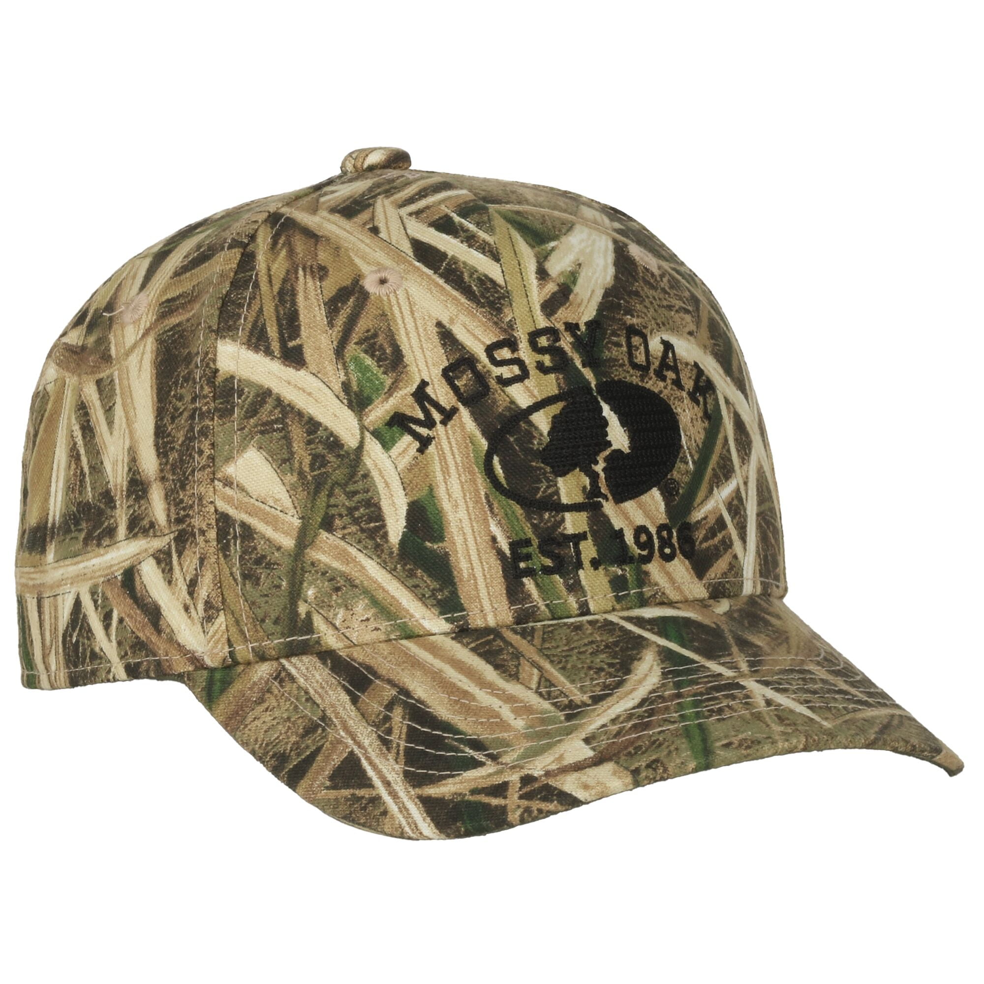 Mossy Oak Shawdowgrass Blades® Camo Cap, Hunting Hat for Men, Snapback, One Size, Adult, Brown Camo