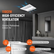 Bathroom Exhaust Fan, 1500W Heating, 110 CFM High-Efficiency Ventilation, 1.5sones Low Noise Operation, Energy-Saving Bathroom Ceiling Fan, Need For Attic Access, For Various Ceilings
